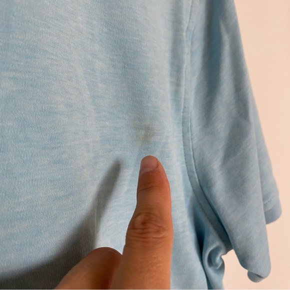 Banana Republic Luxury Touch Performance Men's Polo Light Blue Shirt Size Medium - Picture 12 of 14